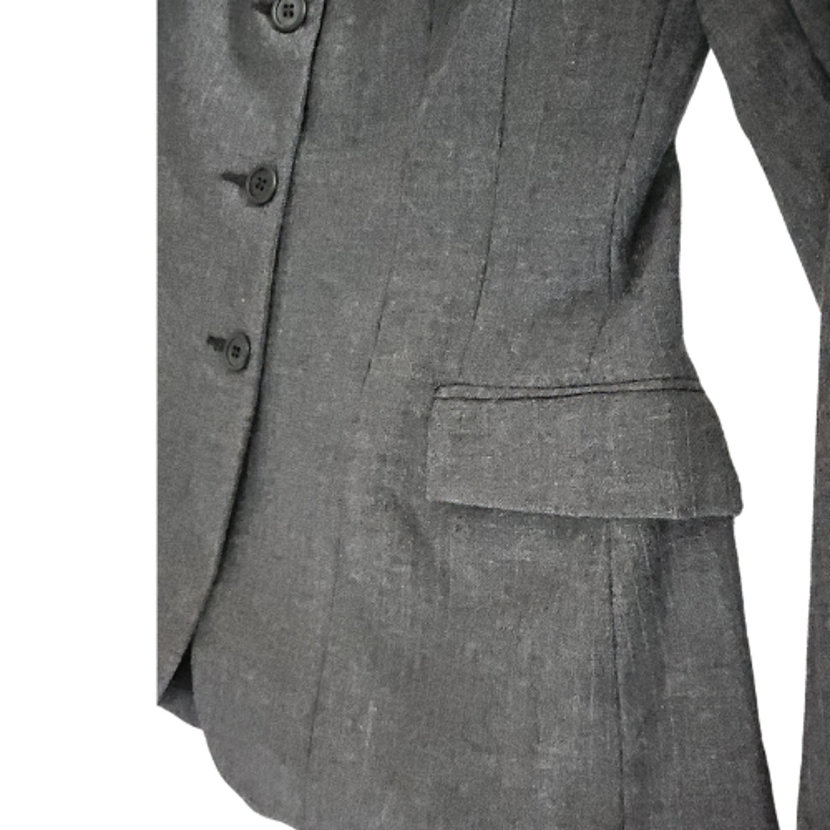 Devon-Aire 100% Wool Show Coat Ladies 10 Gray Pinstripe