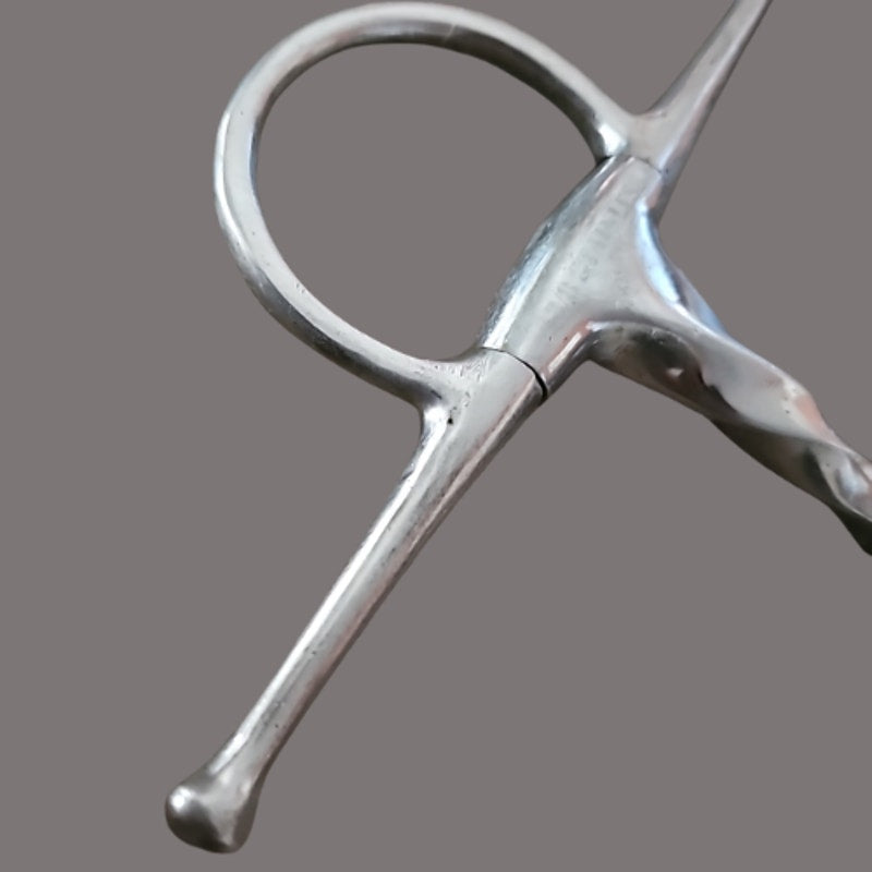 Stainless Steel Full Cheek Corkscrew Snaffle 4 1/2" mouth