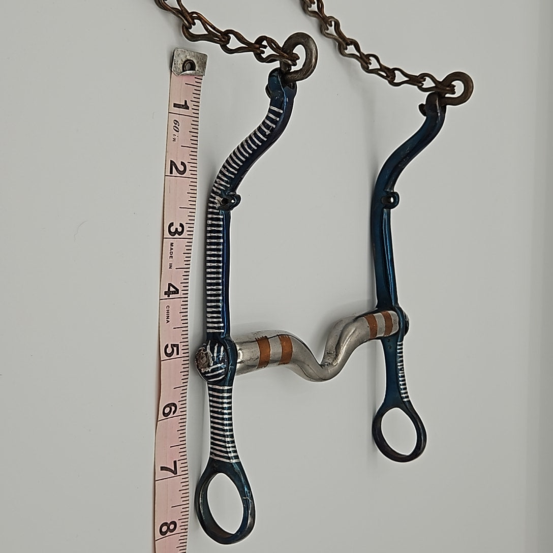 Hand Forged Western Horse Bit Low Port Rein Chains