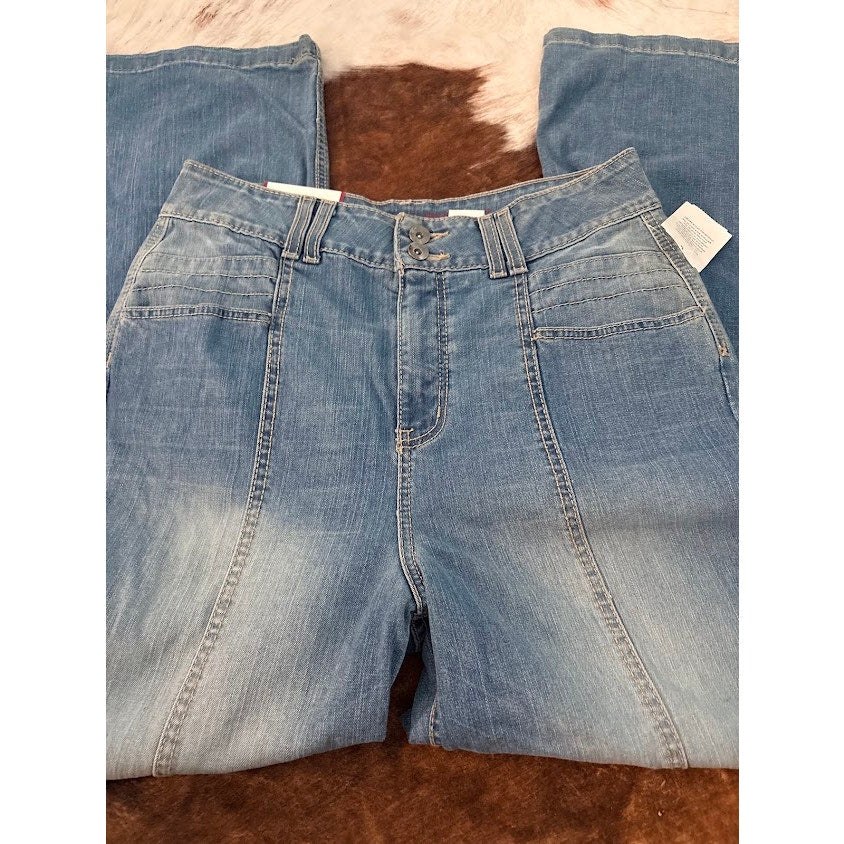 Cruel Denim Ladies Wide Leg Light Stonewash Jeans Size 33/15R