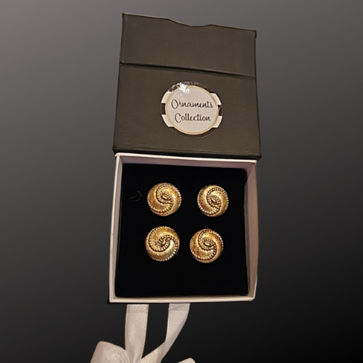 Magnetic Horse Show Number Pins Gold Swirl Concho Set of 4 NEW